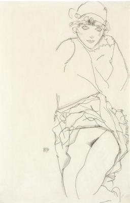 [Schiele - Portrait of a Woman, 1913] 