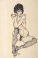 [Seated Female Nude, Elbows Resting on Right Knee]