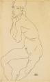 [Seated Female Nude with Hand on Chin]
