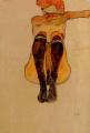 [Seated Nude with Violet Stockings]