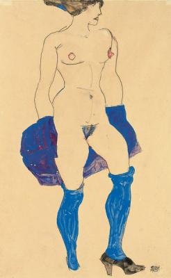 [Schiele - Standing Woman with Shoes and Stockings] 