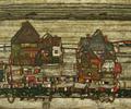 [Suburb II, Two Blocks of Houses with Washing Lines]