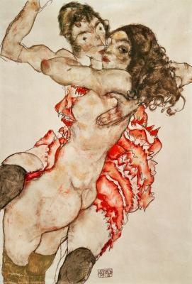 [Schiele - Two Girls Embracing] 