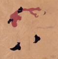 [Young Girl with Black Ribbon in Red Hair, Putting her Shoes On]