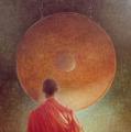 [Young Monk with Gong]