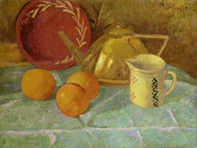 [Serusier - Still Life with Fruit and a Pitcher, or Synchronization in Yellow] 