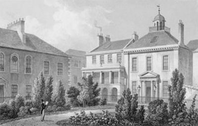 [Shepherd - Houses on Surgeons Square, Edinburgh, engraved by Thomas Barber] 