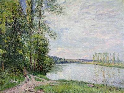 [Sisley - The Riverside Road from Veneux to Thomery] 