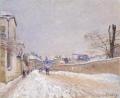 [Rue Eugene Moussoir at Moret, Winter]