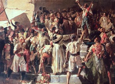 [Sorolla - The Cry of the Palleter declaring War on Napoleon] 