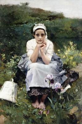 [Sorolla - The Milkmaid, 1890] 