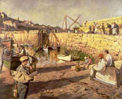[Stanhope Forbes - Fitting Out, Mousehole Harbour] 