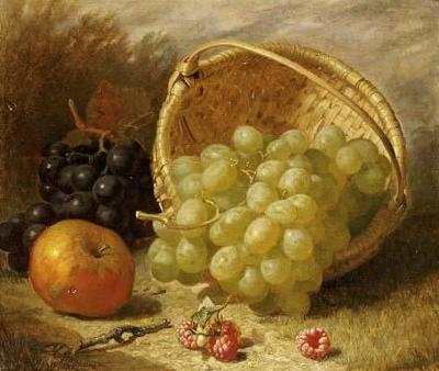 [Stannard - An Upturned Basket of Grapes, an Apple and Other Fruit] 