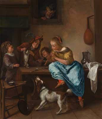 [Steen - Children Teaching a Cat to Dance, The Dancing Lesson] 