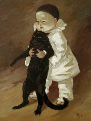 [Steinlen - Pierrot and Cat] 