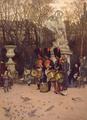 [Beating the Retreat in the Tuileries Gardens]