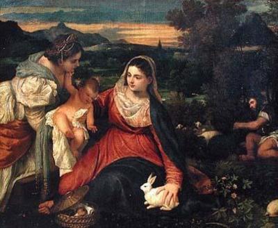 [Titian - Madonna and Child with St Catherine, 1530] 