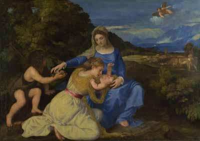 [Titian - The Virgin and Child with a Young St John the Baptist, the Aldobrandini Madonna] 