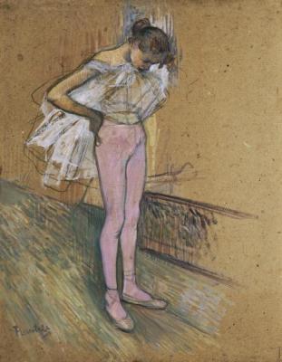 [Toulouse-Lautrec - A Dancer Adjusting her Leotard] 