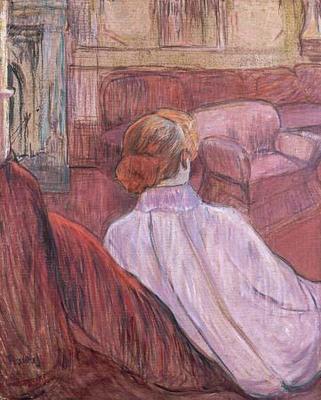 [Toulouse-Lautrec - Woman Sat on a Red Settee] 