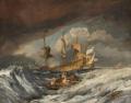 [Boats Carrying Out Anchors to the Dutch Men of War]