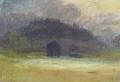 [Evening Landscape with Castle and Bridge in Yorkshire]