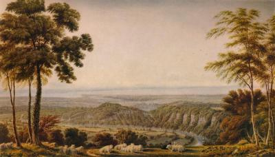 [Turner of Oxford - View from the Wyndd Cliff, near Chepstow - Morning] 