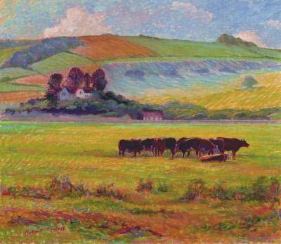 [Tyndall - Evening Cattle, Cuckmere Valley] 