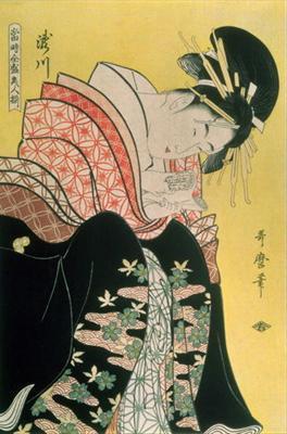 [Utamaro - Takigawa from the Tea House] 