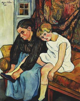 [Valadon - Grandmother fitting Shoe to a Little Girl] 