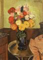 [Vase of Flowers on a Round Table]