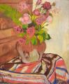 [Vase with Flowers and an Oriental Carpet]
