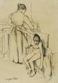 [Woman at Her Toilette with a Servant]