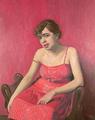 [Romanian Woman in a Red Dress]