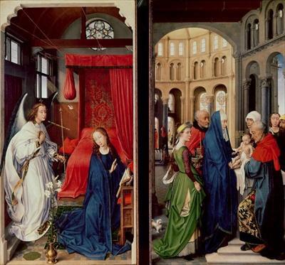 [Van der Weyden - The Annunciation and the Presentation in the Temple] 