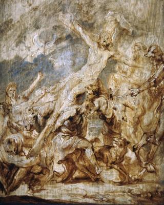 [Van Dyck - Sketch of the Lifting of the Cross] 
