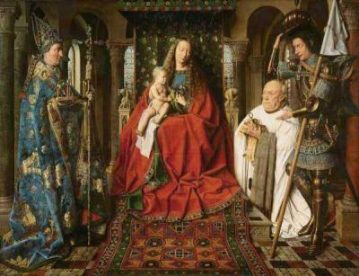 [Van Eyck - Madonna and Child with Canon Joris van der Paele] 