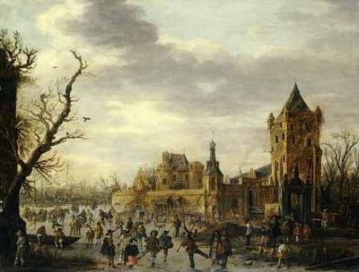 [Van Goyen - A View of Kasteel Batestein Vianen, in Winter] 