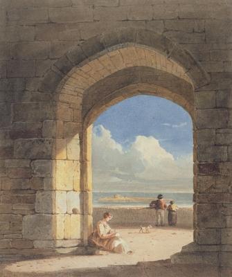 [Varley - Arch at Holy Island, Northumberland] 