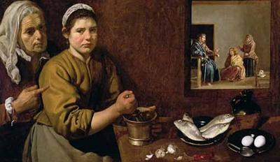 [Velasquez - Kitchen Scene with Christ in the House of Martha and Mary] 