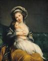 [Self Portrait in a Turban with her Child, Julie]