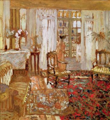 [Vuillard - Interior with a Woman in Yellow in Front of a Window] 