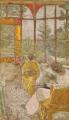 [Two Women Embroidering on a Veranda]