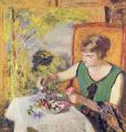 [Woman with a Bouquet of Flowers]