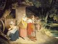 [Outside the Cottage Door]