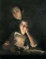 [A Girl reading a Letter by Candlelight]