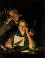 [A Girl reading a Letter, with an Old Man reading over her Shoulder]